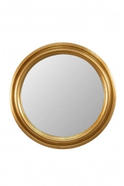 Καθρέπτης Polyester Στρογγυλός Χρυσός 88x88εκ. Zen Collection 26.13.52900