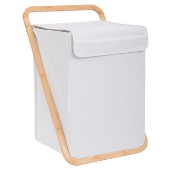 Καλάθι Απλύτων Υφασμάτινο Με Καπάκι Κρεμ 40x40x60εκ. iliadis 93061