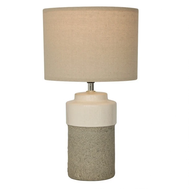 Φωτιστικό Επιτραπέζιο Κεραμικό Μπεζ ESPIEL 23x23x41,5εκ. HAP402