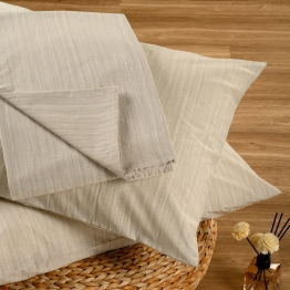 Σετ Σεντόνι Με 2 Μαξιλαροθήκες Polycotton Υπέρδιπλο Με Λάστιχο 160x200+32εκ. Nika Light Blue Casual Line Mini Melinen 20004839