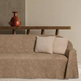 Ριχτάρι Chenille-Polycotton Διθέσιος 180x250εκ. Mocha 0313 Das Home