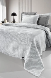 Κουβέρτα Polycotton King 245x260εκ. Lupo Grey-White Guy Laroche