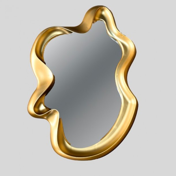 Καθρέπτης Τοίχου Πλαστικός Χρυσός 80x4,5x55εκ. ESTHETI 811-20004