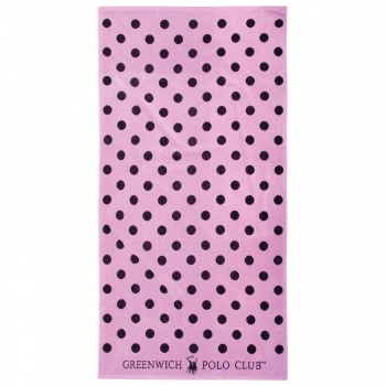 Πετσέτα Θαλάσσης Βαμβακερή 90x170εκ. Essential 4072 Μαύρη-Ροζ Greenwich Polo Club