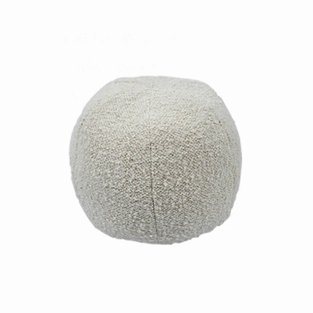 Μαξιλάρι-Πούφ Στρογγυλό Βαμβακερό Λευκό Art Et Lumiere 30εκ. 21982