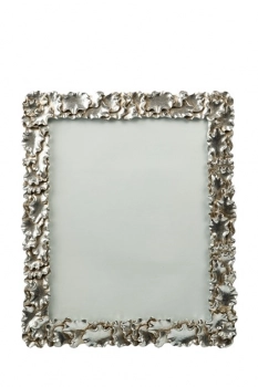 Κορνίζα Polyester Ασημί Με Φύλλα 20x25εκ. Zen Collection 26.14.52760