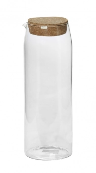 Μπουκάλι Με Φελλό Γυάλινο Διάφανο 1lt-8x26εκ. ESPIEL LOR618