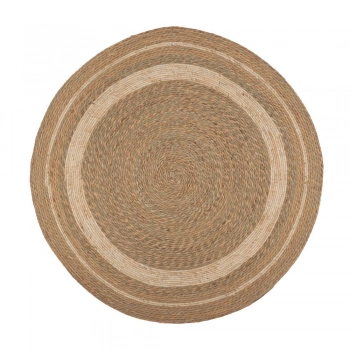 Χαλί Jute-Βαμβακερό Boho Στρογγυλό 120εκ. Καφέ-Natural iliadis 90153