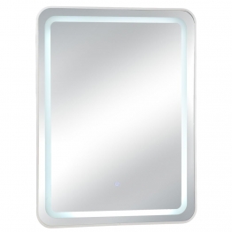 Καθρέπτης Τοίχου Μεταλλικός Με Led Λευκός 60x80εκ. iliadis 91472