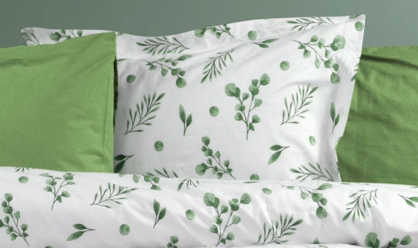 Μαξιλαροθήκη Φανελένια 50x70εκ. Εμπριμέ Μυρτώ 351 Green Dimcol