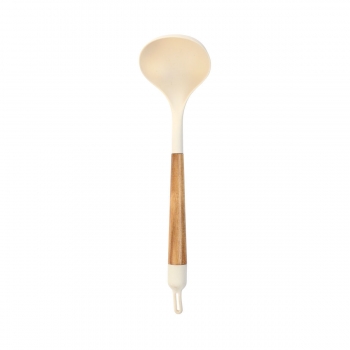 Κουτάλα Βαθιά Ξύλινη-Σιλικόνης Ivory 9x9x35εκ. Allure Estia 01-24871