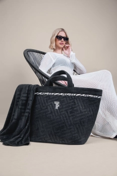 Τσάντα Θαλάσσης Polyester-Poliammide 40x40x68εκ. Feel & Touch Icon Black