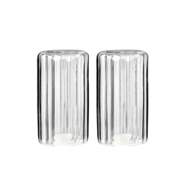 Σετ 2τμχ Αλατοπίπερο Γυάλινο 4,5x4,5x8,5εκ. Allure Estia 01-26363