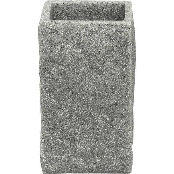 Ποτηροθήκη Polyresin Γκρι 6,5x6,5x10,5εκ. MRShome DS-8891L02