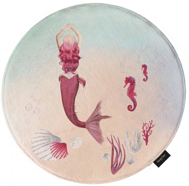 Χαλί Memory Foam Στρογγυλό 100εκ. Softy Mermaid Saint Clair