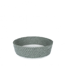Καλάθι Σερβιρίσματος Rattan Χακί-Λευκό 18x6εκ. ESPIEL FEX103