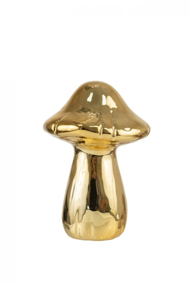 Διακοσμητικό Επιτραπέζιο Μανιτάρι Κεραμικό Χρυσό 13x9εκ. Zen Collection 24.7.50481