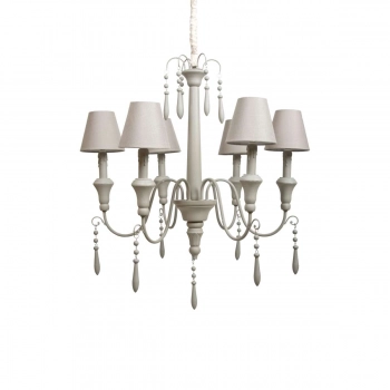 Φωτιστικό Οροφής 6Φωτο Ξύλινο Γκρι Art Et Lumiere 106x22x80εκ. 03996