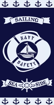 Πετσέτα Θαλάσσης 2 Όψεων Βαμβακερή Βελουτέ 87x165εκ. Ζακάρ 208 Dimcol