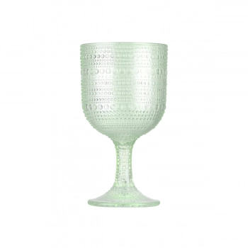 Ποτήρι Γυάλινο Κρασιού-Νερού 375ml Dots Green Estia 07-39523