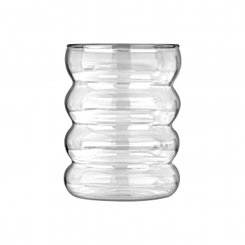Ποτήρι Νερού Γυάλινο Κυμματιστό Διάφανο Waves 350ml-8x8x9εκ. Estia 07-36669