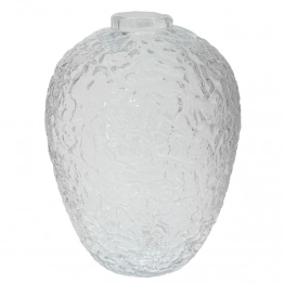 Βάζο Γυάλινο Ανάγλυφο Διάφανο 28x38εκ. iliadis 91654