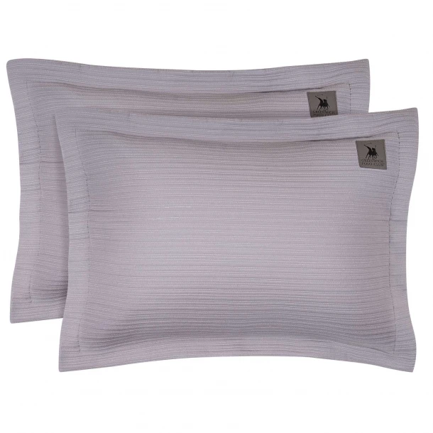 Ζεύγος Μαξιλαροθήκες Oxford Microfiber 50x70+7εκ. Essential 4454 Lilac Greenwich Polo Club