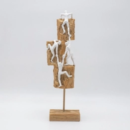 Διακοσμητικό Επιτραπέζιο Με Ανθρώπινες Φιγούρες Polyresin Natural-Λευκό 10,5x8x33εκ. ESTHETI 819-00782