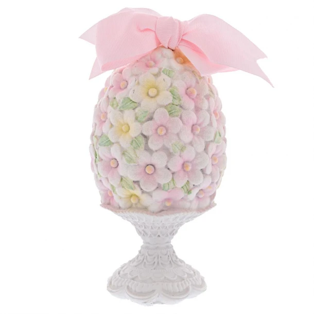 Πασχαλινό Διακοσμητικό Αυγό Με Λουλούδια Polyresin 10x10x20εκ. iliadis 92337