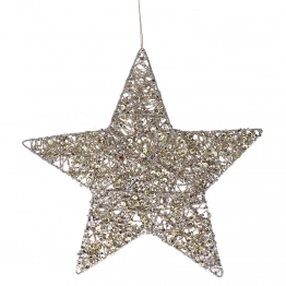 Χριστουγεννιάτικο Αστέρι Κρεμαστό Σαμπανί 25εκ. iliadis 79893