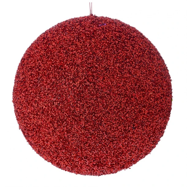 Χριστουγεννιάτικη Μπάλα Polyfoam Κόκκινη Glitter 20εκ. iliadis 83540