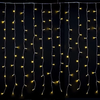 Λαμπάκια Κουρτίνα 200 led Σταθερό Ζεστό Λευκό Φως 2x1μ. iliadis 78643