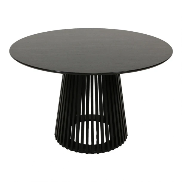 Τραπέζι Domonic pakoworld mdf σε μαύρη απόχρωση Φ120x75εκ
