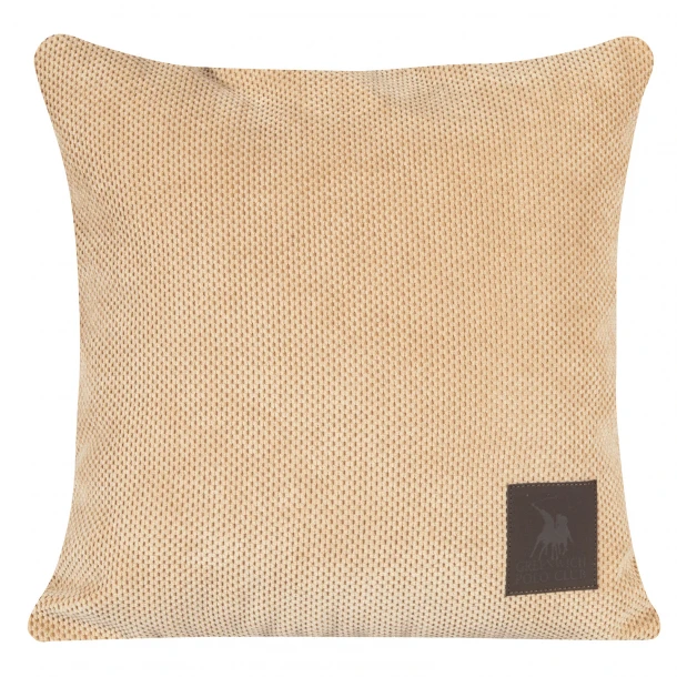 Διακοσμητικό Μαξιλάρι Microchenille-Fleece 42x42εκ. Premium 3923 Μπεζ Greenwich Polo Club