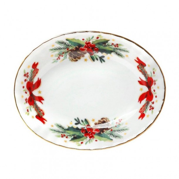 Χριστουγεννιάτικο Πιάτο Γλυκού Πορσελάνης 12εκ. Christmas Magic CRYSPO TRIO 06.240.77