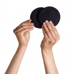 Επιθέματα Πλενόμενα Σετ 6τμχ Βαμβακερά Μαύρα Carriwell CW129