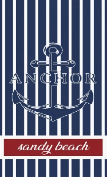 Πετσέτα Θαλάσσης 2 Όψεων Βαμβακερή Βελουτέ 87x165εκ. Ζακάρ 237 DimCol