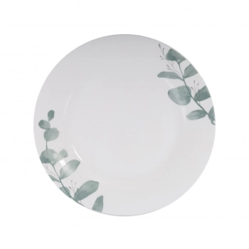Πιάτο Ρηχό Φαγητού Γυάλινο Green 25,5εκ. Leaf Eaton ME25031525