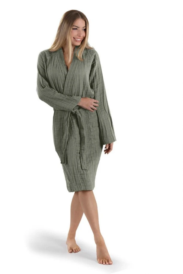 Μπουρνούζι Βαμβακερό Με Πουγκί Καλλυντικών Supreme Khaki Small Guy Laroche