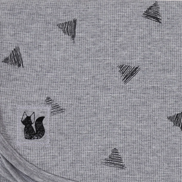 Κουβέρτα 2 Όψεων Αγκαλιάς-Λίκνου Πικέ Βαμβακερή 75x100εκ. Grey Minene 10221003720OS