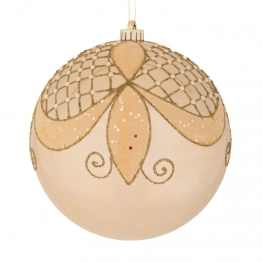 Χριστουγεννιάτικη Μπάλα Πλαστική Περλέ Σαμπανί 20εκ. iliadis 90959
