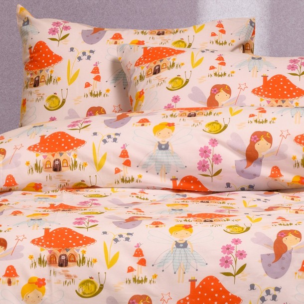 Ζεύγος Μαξιλαροθήκες Βαμβακερές 50x70εκ. Magic Peach Kids Line Melinen 20004386