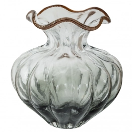 Βάζο Γυάλινο Διάφανο-Γκρι Φ24x24εκ. iliadis 91631