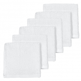Σετ 6τμχ Λαβέτα Βαμβακερή 30x30εκ. White Meyco MEY-611600