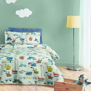 Κουβερλί Microfiber Μονό 160x240εκ. Kid Line 4982 Multicolor Das Kids