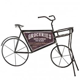 Διακοσμητικό Ποδήλατο Μεταλλικό Μαύρο 159x52x106εκ. iliadis 85056