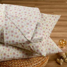Σετ Σεντόνι Με 2 Μαξιλαροθήκες Polycotton Υπέρδιπλο Με Λάστιχο 160x200+32εκ. Chloe Aqua Casual Line Mini Melinen 20004847