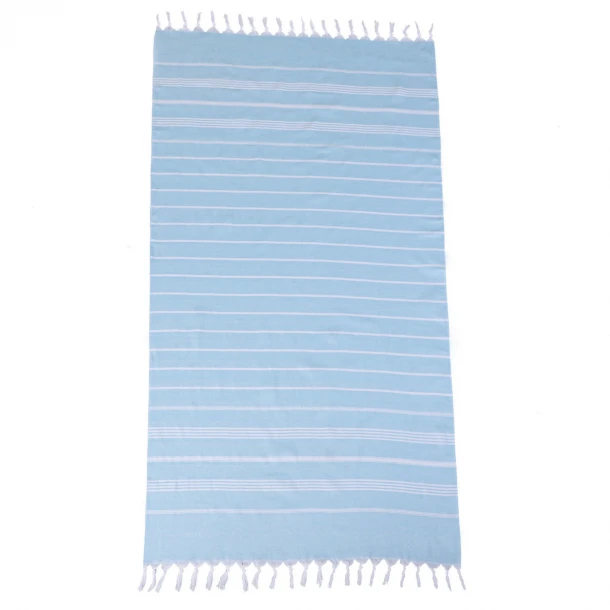 Πετσέτα Θαλάσσης Polycotton Λευκή-Γαλάζια 80x170εκ. Azure Stripes Estia 00-31107