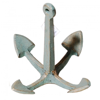 Διακοσμητική Άγκυρα Αντικέ Σιδερένια Πράσινη Royal Art 18x19εκ. CAS3/1114GR