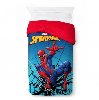 Κουβερτοπάπλωμα Flannel-Sherpa Μονό 160x250εκ. Disney Home Spiderman 13 Turquoise-Blue DimCol 52461068001